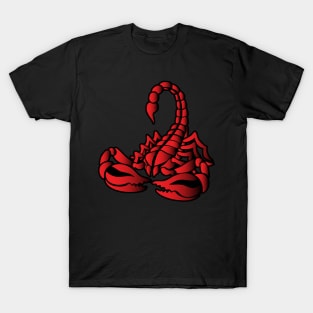 Red Scorpion, Tribal Art Style T-Shirt